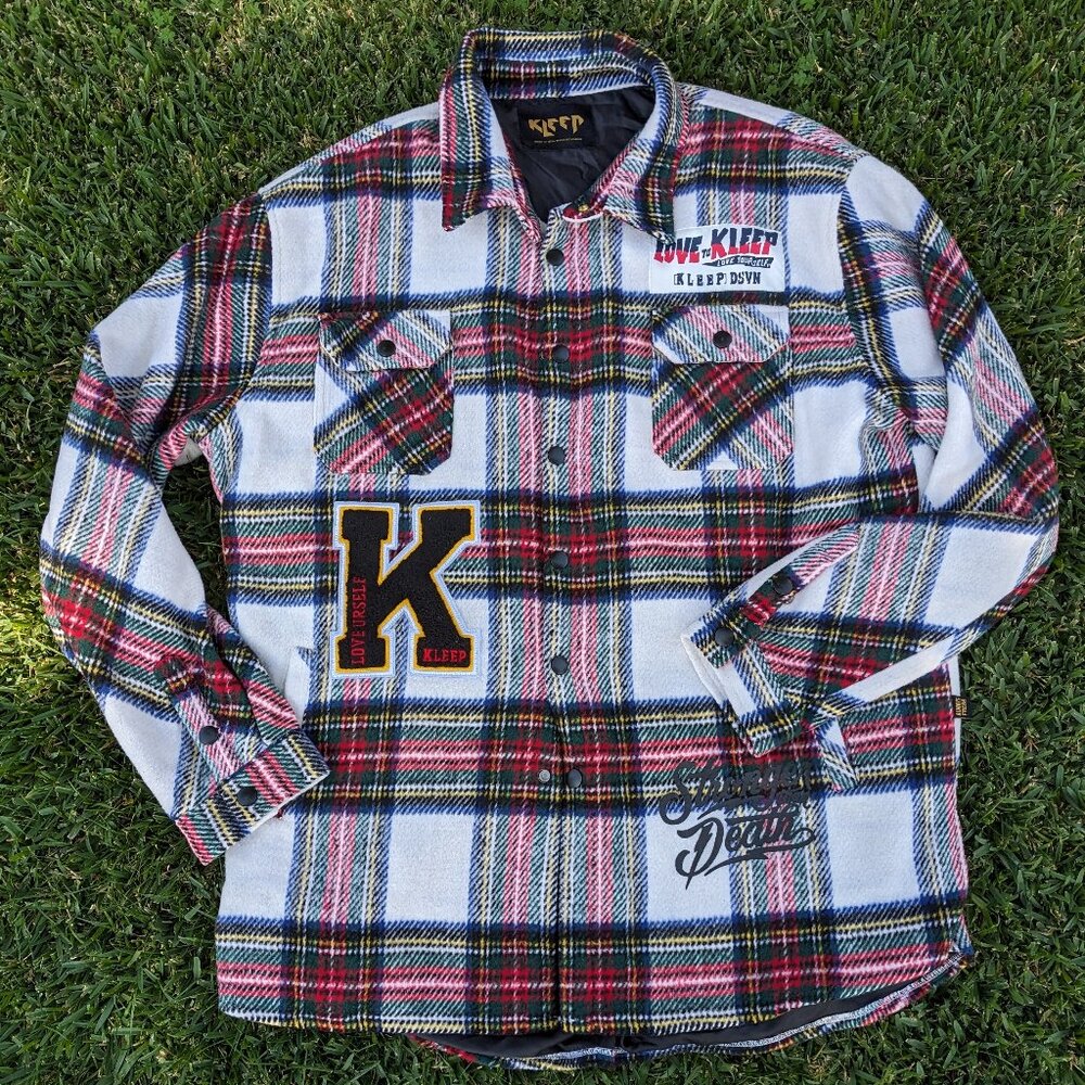 Mens Kleep Love to Kleep DRAKE Premium Heavy Flannel Lined Shirt Jacket 3XL